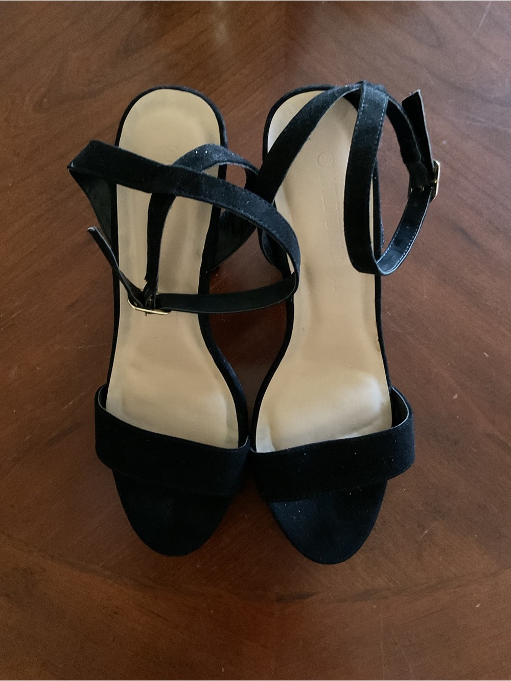 Wild Diva Lounge Black Strappy Women's heels